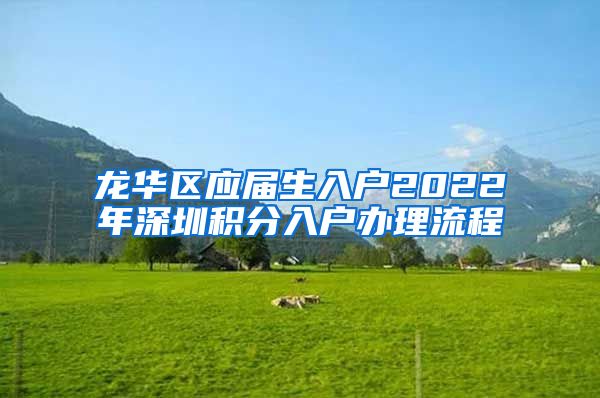 龙华区应届生入户2022年深圳积分入户办理流程