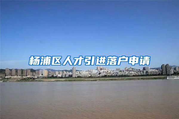 杨浦区人才引进落户申请