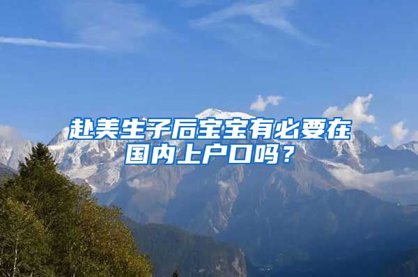 赴美生子后宝宝有必要在国内上户口吗？