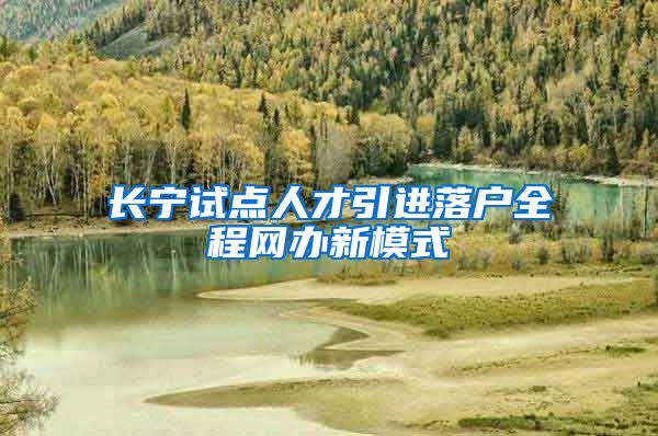 长宁试点人才引进落户全程网办新模式