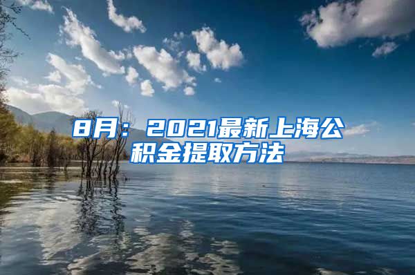 8月：2021最新上海公积金提取方法