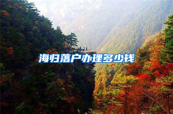海归落户办理多少钱