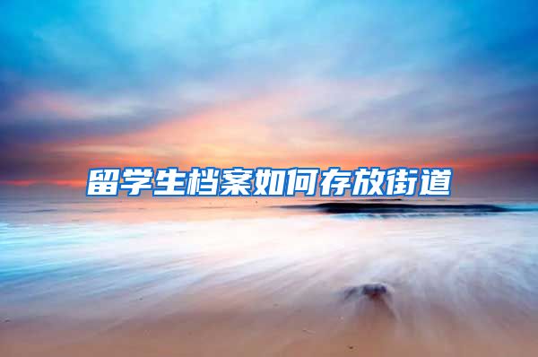 留学生档案如何存放街道