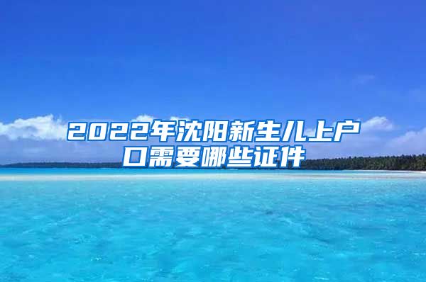 2022年沈阳新生儿上户口需要哪些证件