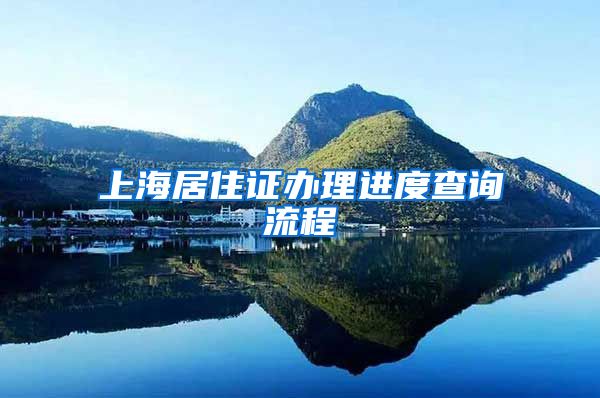 上海居住证办理进度查询流程
