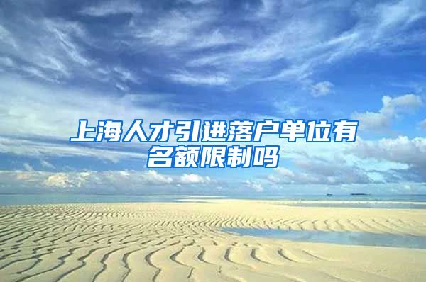 上海人才引进落户单位有名额限制吗