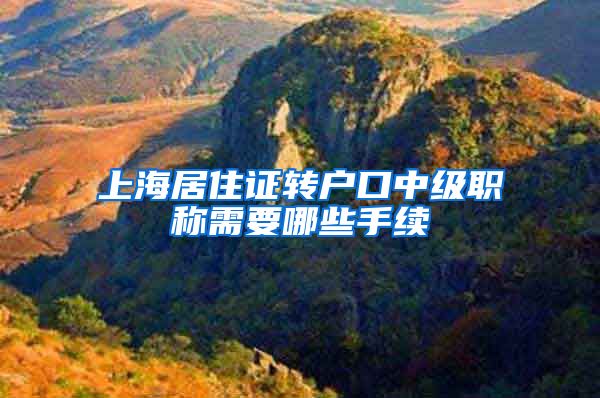 上海居住证转户口中级职称需要哪些手续