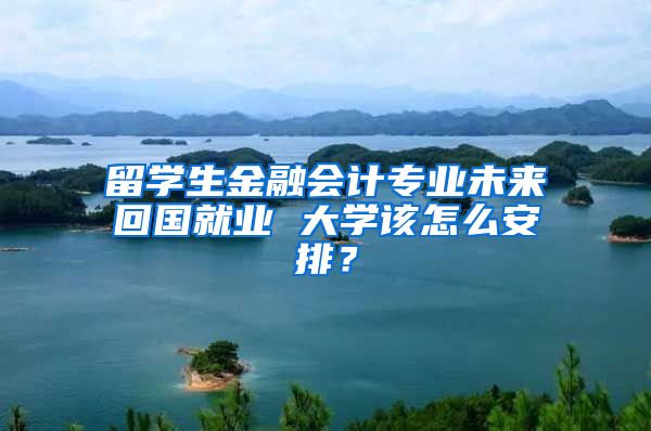 留学生金融会计专业未来回国就业 大学该怎么安排？