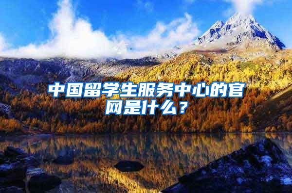 中国留学生服务中心的官网是什么？