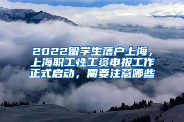 2022留学生落户上海，上海职工性工资申报工作正式启动，需要注意哪些