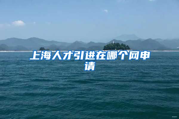 上海人才引进在哪个网申请