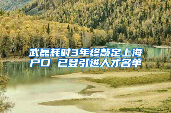 武磊耗时3年终敲定上海户口 已登引进人才名单