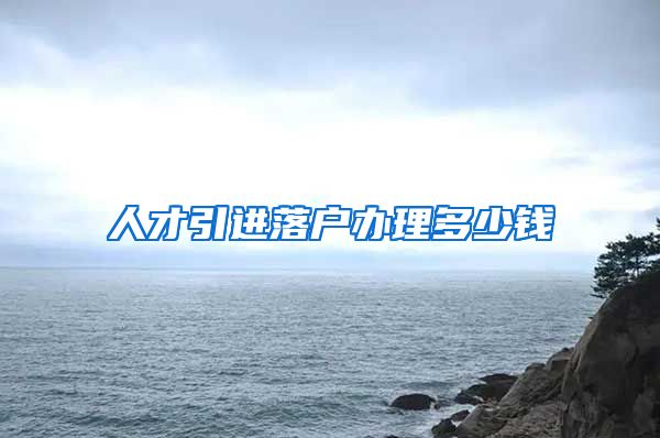 人才引进落户办理多少钱