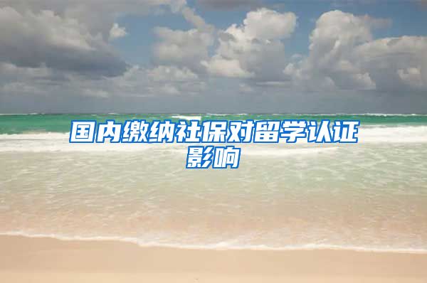 国内缴纳社保对留学认证影响