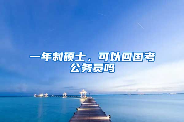 一年制硕士，可以回国考公务员吗