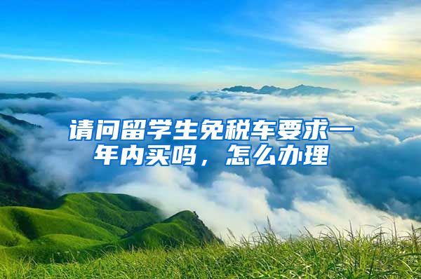 请问留学生免税车要求一年内买吗，怎么办理