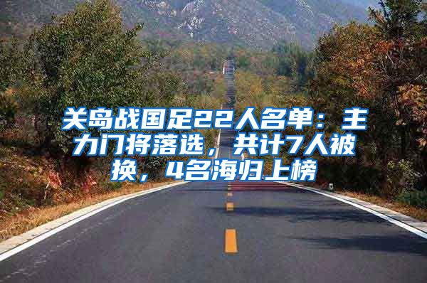 关岛战国足22人名单：主力门将落选，共计7人被换，4名海归上榜