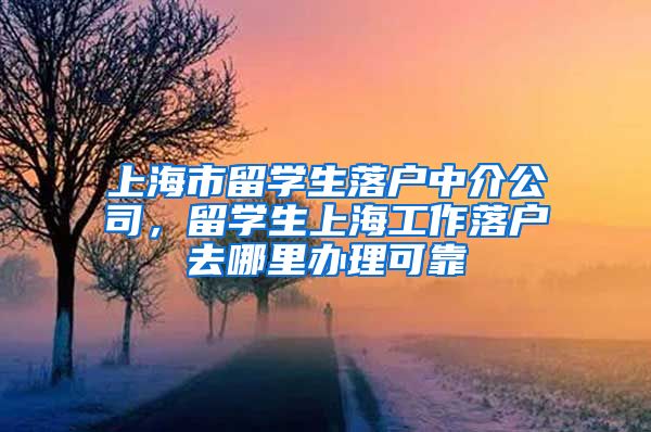 上海市留学生落户中介公司，留学生上海工作落户去哪里办理可靠