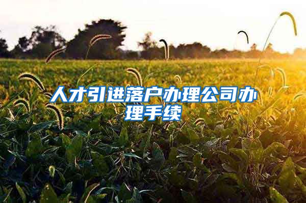 人才引进落户办理公司办理手续