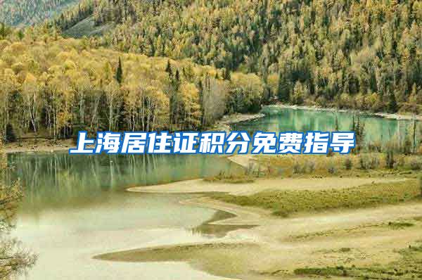 上海居住证积分免费指导