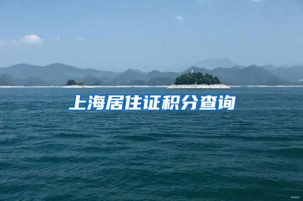 上海居住证积分查询