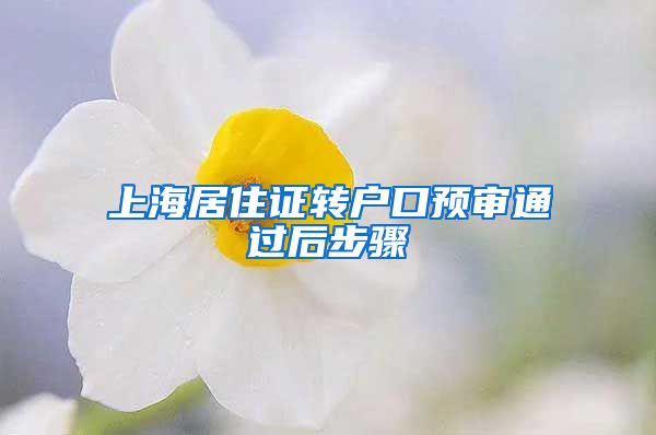 上海居住证转户口预审通过后步骤