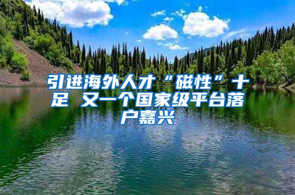 引进海外人才“磁性”十足 又一个国家级平台落户嘉兴