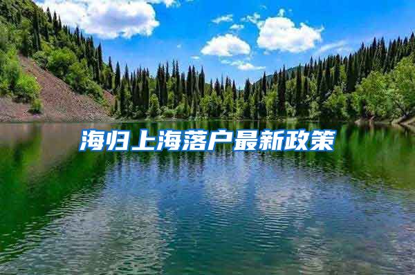 海归上海落户最新政策