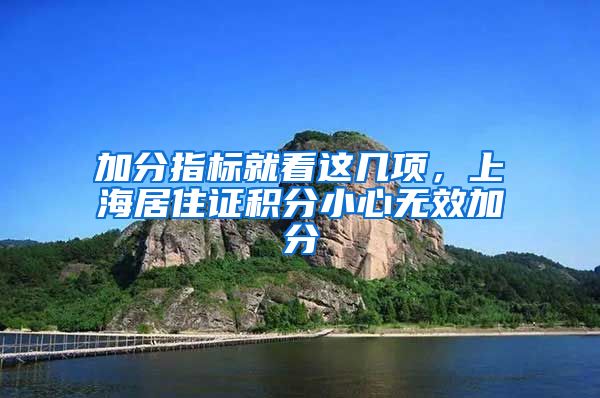 加分指标就看这几项，上海居住证积分小心无效加分