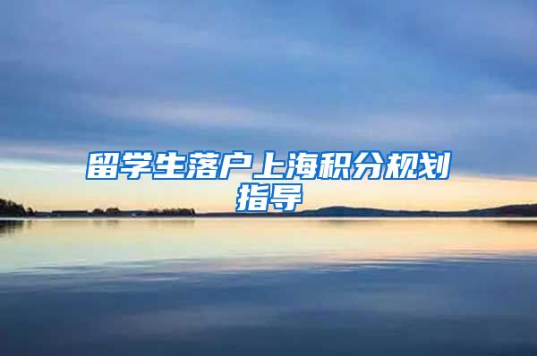 留学生落户上海积分规划指导