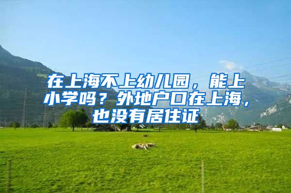 在上海不上幼儿园，能上小学吗？外地户口在上海，也没有居住证