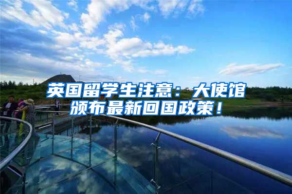 英国留学生注意：大使馆颁布最新回国政策！