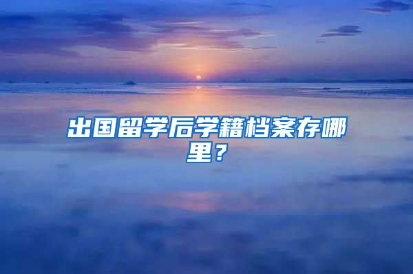 出国留学后学籍档案存哪里？