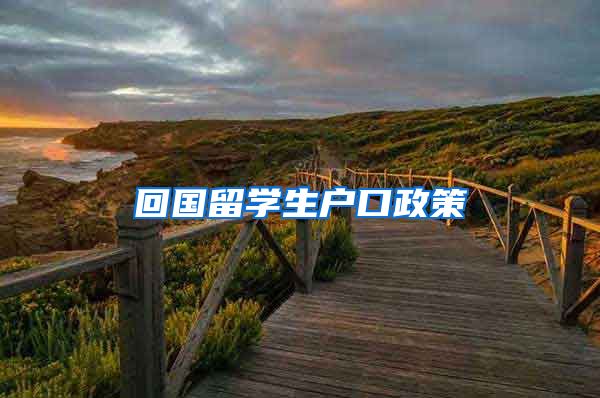 回国留学生户口政策