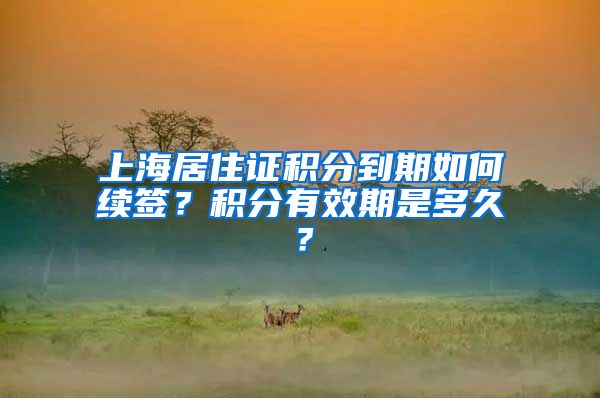 上海居住证积分到期如何续签？积分有效期是多久？