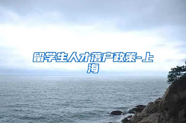 留学生人才落户政策-上海