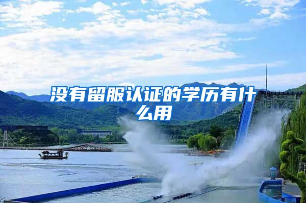 没有留服认证的学历有什么用