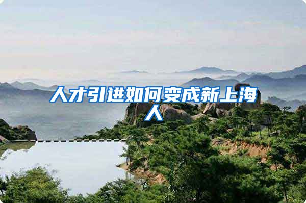 人才引进如何变成新上海人