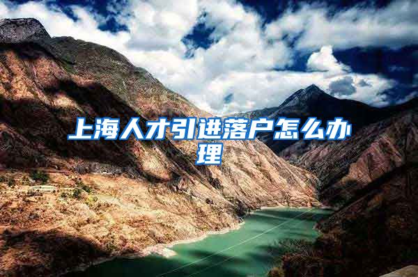 上海人才引进落户怎么办理