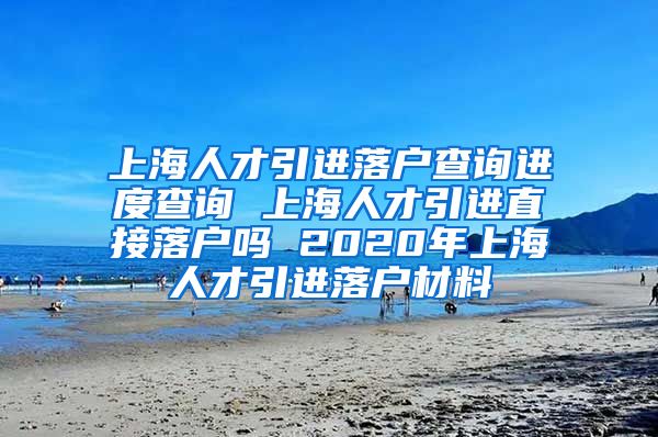 上海人才引进落户查询进度查询 上海人才引进直接落户吗 2020年上海人才引进落户材料