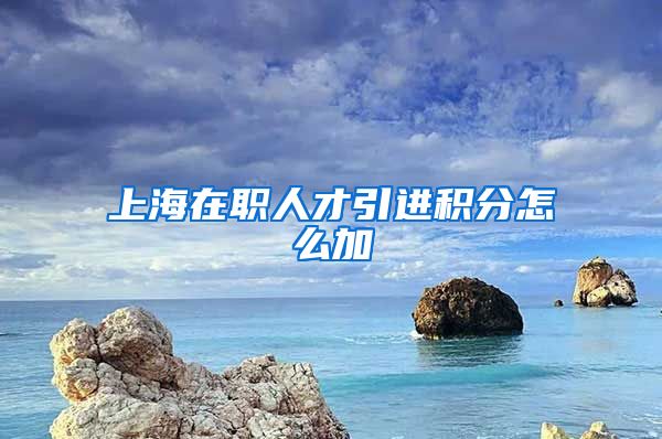 上海在职人才引进积分怎么加