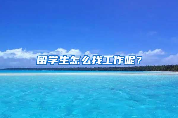 留学生怎么找工作呢？