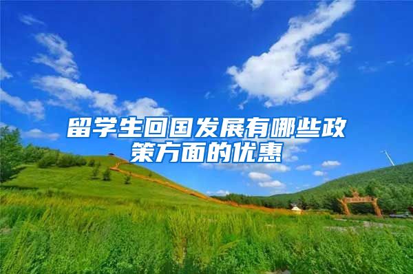 留学生回国发展有哪些政策方面的优惠