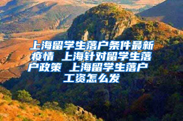 上海留学生落户条件最新疫情 上海针对留学生落户政策 上海留学生落户 工资怎么发
