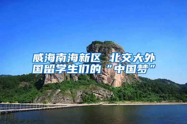 威海南海新区 北交大外国留学生们的“中国梦”