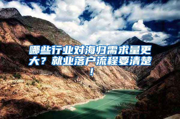 哪些行业对海归需求量更大？就业落户流程要清楚！