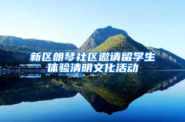 新区朗琴社区邀请留学生体验清明文化活动