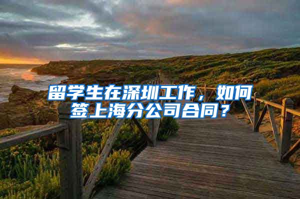 留学生在深圳工作，如何签上海分公司合同？