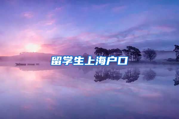 留学生上海户口