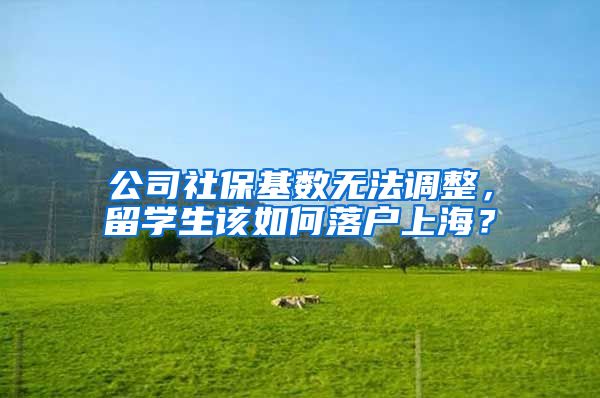 公司社保基数无法调整，留学生该如何落户上海？